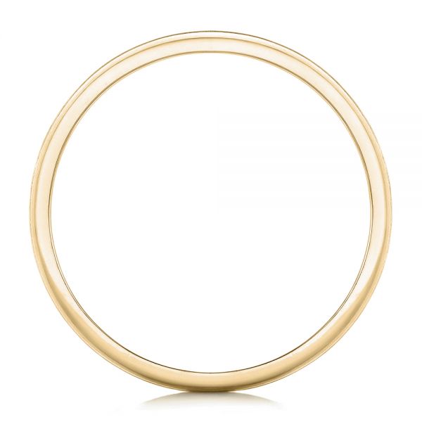 14k Yellow Gold 14k Yellow Gold Custom Brushed Men's Wedding Band - Front View - 102842