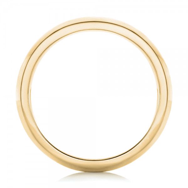 14k Yellow Gold 14k Yellow Gold Custom Brushed Men's Wedding Band - Front View - 102843