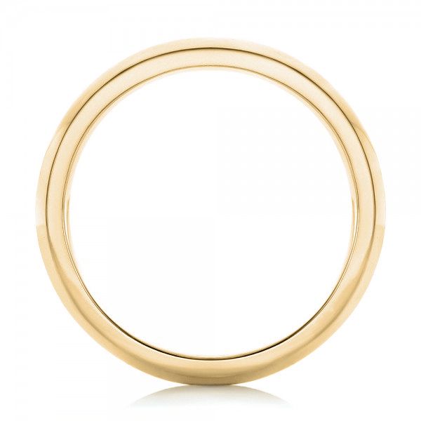 18k Yellow Gold 18k Yellow Gold Custom Brushed Men's Wedding Band - Front View -  102843