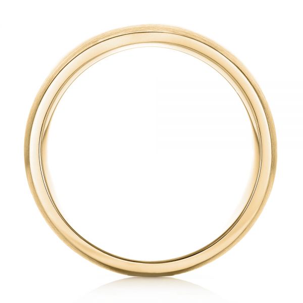 14k Yellow Gold 14k Yellow Gold Custom Brushed Men's Wedding Band - Front View - 103280