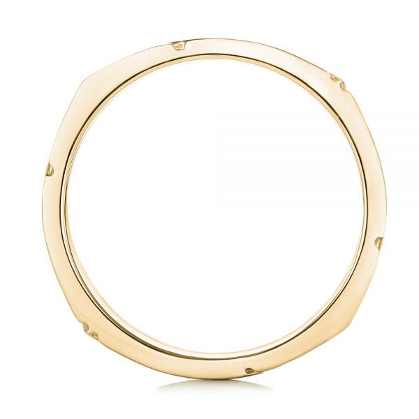 18k Yellow Gold 18k Yellow Gold Custom Brushed Men's Wedding Band - Front View - 103360