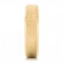 14k Yellow Gold 14k Yellow Gold Custom Brushed Men's Wedding Band - Side View -  102843 - Thumbnail