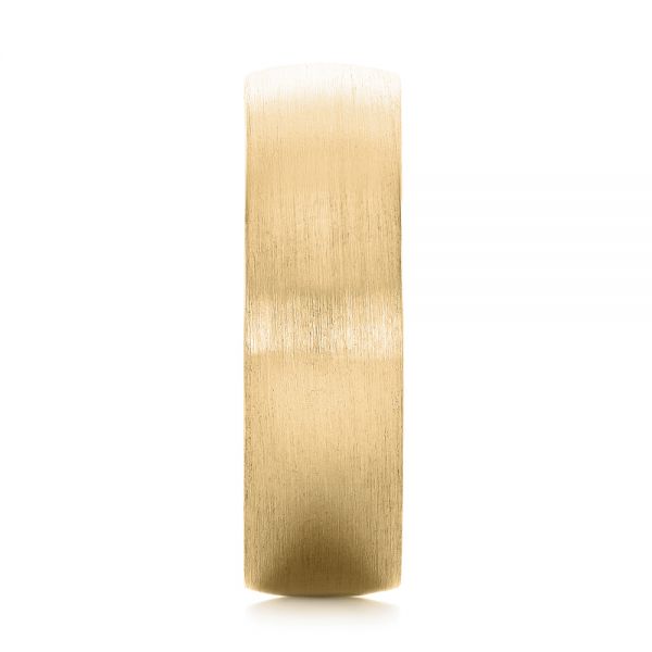 14k Yellow Gold 14k Yellow Gold Custom Brushed Men's Wedding Band - Side View - 103280