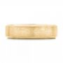 14k Yellow Gold 14k Yellow Gold Custom Brushed Men's Wedding Band - Top View -  102843 - Thumbnail