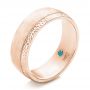 14k Rose Gold Custom Brushed And Hammered Men's Wedding Band