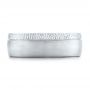  Platinum Custom Brushed And Hammered Men's Wedding Band - Top View -  101983 - Thumbnail