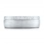 18k White Gold 18k White Gold Custom Brushed And Hammered Men's Wedding Band - Top View -  101983 - Thumbnail