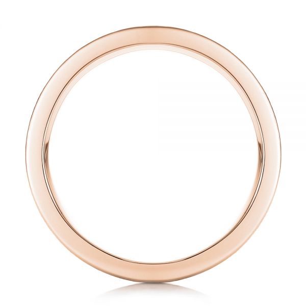 14k Rose Gold 14k Rose Gold Custom Brushed And Polished Men's Band - Front View - 102174