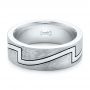  Platinum Platinum Custom Brushed And Polished Men's Band - Flat View -  102174 - Thumbnail