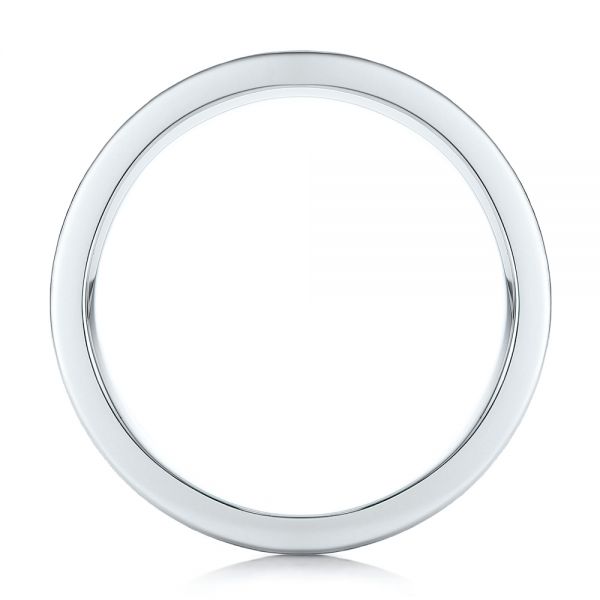 18k White Gold 18k White Gold Custom Brushed And Polished Men's Band - Front View -  102174
