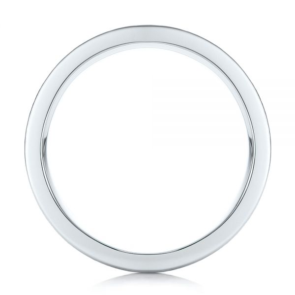  Platinum Platinum Custom Brushed And Polished Men's Band - Front View -  102174