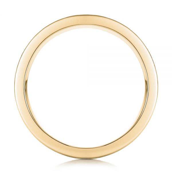 14k Yellow Gold 14k Yellow Gold Custom Brushed And Polished Men's Band - Front View -  102174
