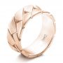 18k Rose Gold 18k Rose Gold Custom Brushed And Woven Men's Band - Three-Quarter View -  102015 - Thumbnail