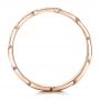 14k Rose Gold 14k Rose Gold Custom Brushed And Woven Men's Band - Front View -  102015 - Thumbnail