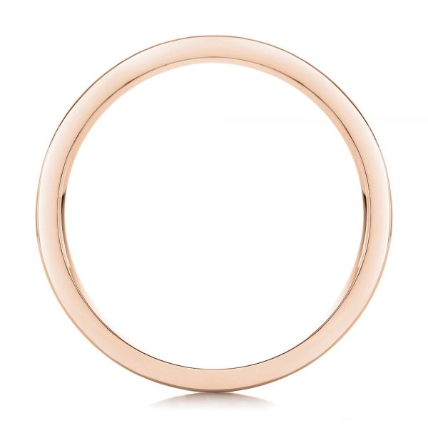 18k Rose Gold 18k Rose Gold Custom Cable And Brushed Finish Unisex Band - Front View -  102183
