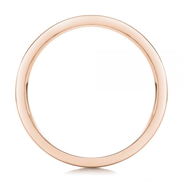 14k Rose Gold 14k Rose Gold Custom Cable And Brushed Finish Unisex Band - Front View - 102183