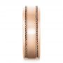 18k Rose Gold 18k Rose Gold Custom Cable And Brushed Finish Unisex Band - Side View -  102183 - Thumbnail