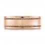14k Rose Gold 14k Rose Gold Custom Cable And Brushed Finish Unisex Band - Top View -  102183 - Thumbnail