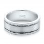  Platinum Platinum Custom Cable And Brushed Finish Unisex Band - Flat View -  102183 - Thumbnail