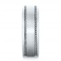 18k White Gold 18k White Gold Custom Cable And Brushed Finish Unisex Band - Side View -  102183 - Thumbnail