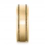 18k Yellow Gold 18k Yellow Gold Custom Cable And Brushed Finish Unisex Band - Side View -  102183 - Thumbnail