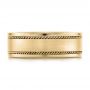 18k Yellow Gold 18k Yellow Gold Custom Cable And Brushed Finish Unisex Band - Top View -  102183 - Thumbnail