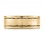 18k Yellow Gold 18k Yellow Gold Custom Cable And Brushed Finish Unisex Band - Top View -  102183 - Thumbnail
