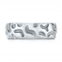  Platinum Platinum Custom Carved Men's Wedding Band - Top View -  103445 - Thumbnail