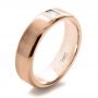 18k Rose Gold 18k Rose Gold Custom Diamond Men's Band - Three-Quarter View -  1193 - Thumbnail