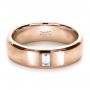 18k Rose Gold 18k Rose Gold Custom Diamond Men's Band - Flat View -  1193 - Thumbnail