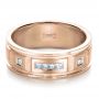 14k Rose Gold 14k Rose Gold Custom Diamond Men's Band - Flat View -  1195 - Thumbnail