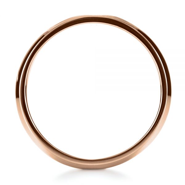 18k Rose Gold 18k Rose Gold Custom Diamond Men's Band - Front View - 1193