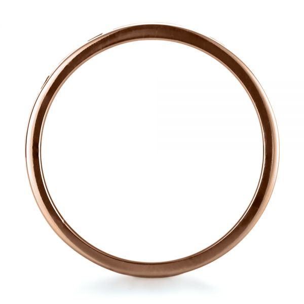 14k Rose Gold 14k Rose Gold Custom Diamond Men's Band - Front View - 1195