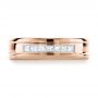 18k Rose Gold 18k Rose Gold Custom Diamond Men's Band - Top View -  1165 - Thumbnail