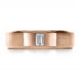 18k Rose Gold 18k Rose Gold Custom Diamond Men's Band - Top View -  1193 - Thumbnail