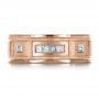 14k Rose Gold 14k Rose Gold Custom Diamond Men's Band - Top View -  1195 - Thumbnail