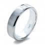 18k White Gold 18k White Gold Custom Diamond Men's Band - Three-Quarter View -  1193 - Thumbnail