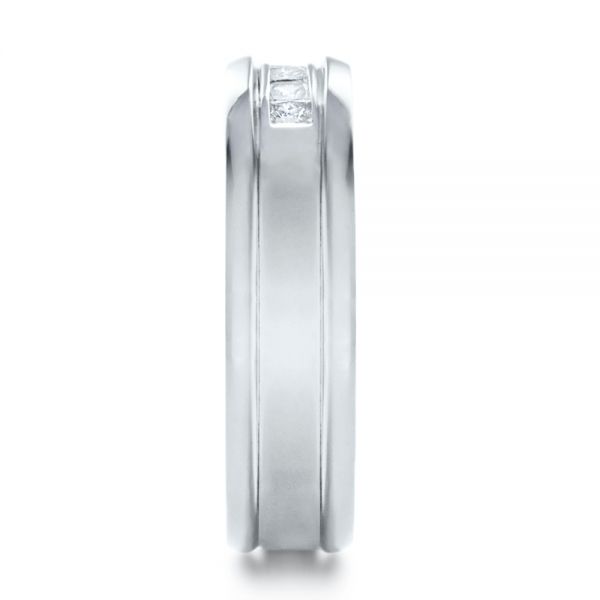  Platinum Platinum Custom Diamond Men's Band - Side View -  1165