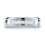 18k White Gold 18k White Gold Custom Diamond Men's Band - Top View -  1165 - Thumbnail