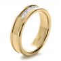 14k Yellow Gold 14k Yellow Gold Custom Diamond Men's Band - Three-Quarter View -  1165 - Thumbnail