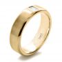 14k Yellow Gold 14k Yellow Gold Custom Diamond Men's Band - Three-Quarter View -  1193 - Thumbnail