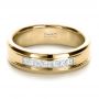 18k Yellow Gold 18k Yellow Gold Custom Diamond Men's Band - Flat View -  1165 - Thumbnail