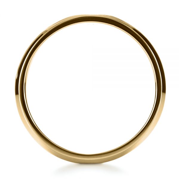 14k Yellow Gold 14k Yellow Gold Custom Diamond Men's Band - Front View - 1193