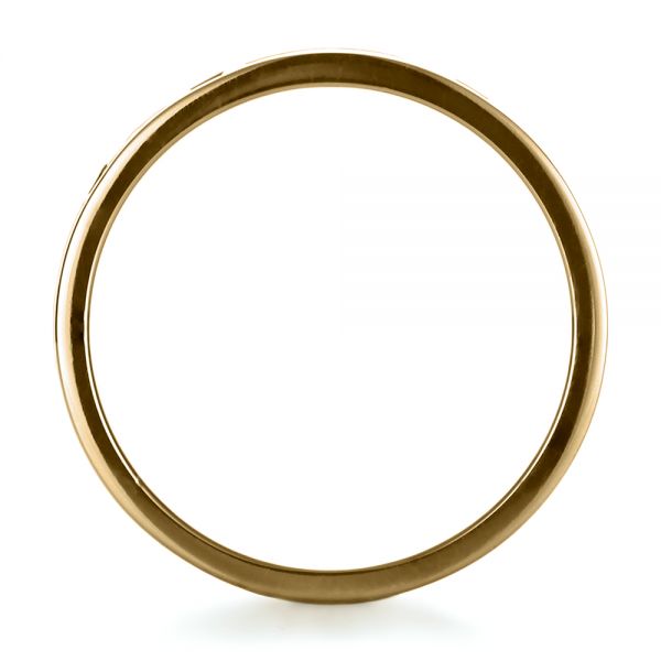 14k Yellow Gold 14k Yellow Gold Custom Diamond Men's Band - Front View - 1195