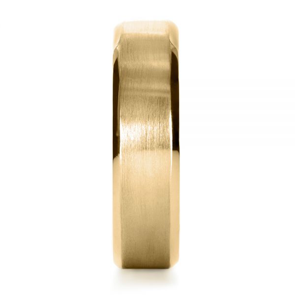 14k Yellow Gold 14k Yellow Gold Custom Diamond Men's Band - Side View - 1193