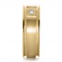 14k Yellow Gold 14k Yellow Gold Custom Diamond Men's Band - Side View -  1195 - Thumbnail