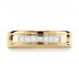 18k Yellow Gold 18k Yellow Gold Custom Diamond Men's Band - Top View -  1165 - Thumbnail