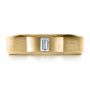 18k Yellow Gold 18k Yellow Gold Custom Diamond Men's Band - Top View -  1193 - Thumbnail