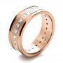 18k Rose Gold 18k Rose Gold Custom Diamond Men's Ring - Three-Quarter View -  1163 - Thumbnail