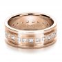 18k Rose Gold 18k Rose Gold Custom Diamond Men's Ring - Flat View -  1163 - Thumbnail